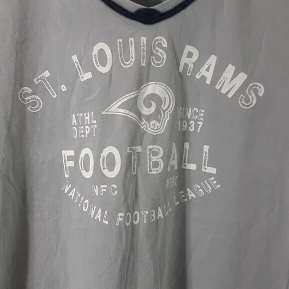 NFL Team apparel ST. Louis Rams size XL gray blue white t-shirt * - Picture 6 of 8